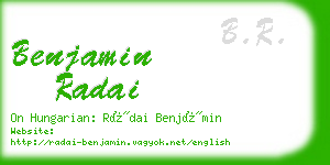 benjamin radai business card